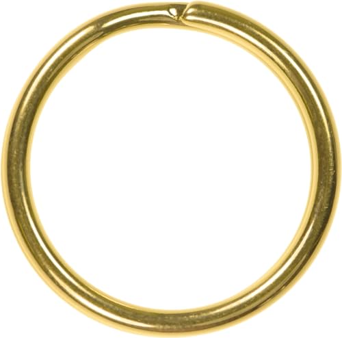 Large Split Ring 1.5 inch14K 1-Micron Gold-Plated (GP) Sterling Silver Jewelry Connector ID: 25mm OD: 30mm Outer Diameter Classic Style SKU tw618-982v