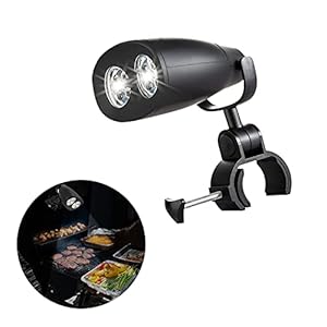 BOTARO Barbecue Grill Light – 10 Super Bright LED Lights – Support 360° Rotation for BBQ Screw Clamp Outdoor – Durable, Water & Heat-Resistant with Sturdy Clamp Mount Fits Most Grill Handle