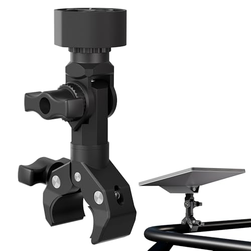 RVMARINEPAT Starlink Mini Clamp Mount Adjustable Universal Pole Clamp，2024/2025 Starlink Mini Mount with Pipe Adapter Compatible for RV, Yacht, Van, Camper, Boat