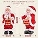 Gfilay Musical Dancing Santa Claus with Drum - Singing Santa Plush Toy for Christmas Decor and Xmas Gift