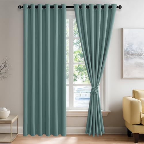 JIUZHEN Blackout Curtains for Bedroom Living Room 70 x 84 Inches Long