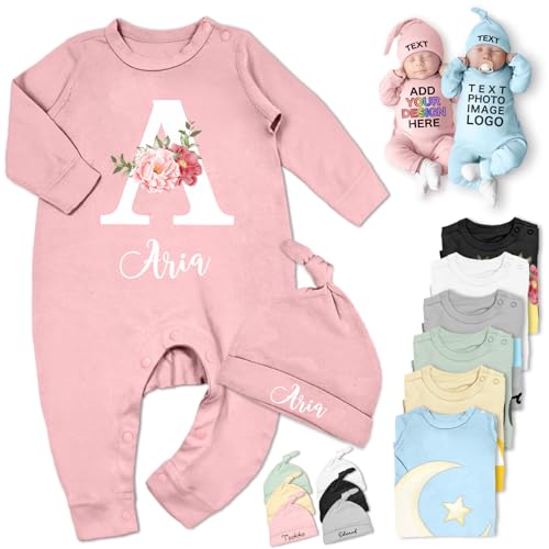 Custom Baby Bodysuit Personalized Newborn Long Sleeve Romper