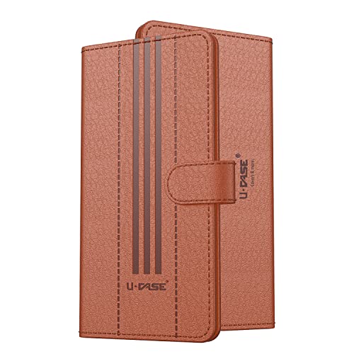 Image of U-Case Compatible with OnePlus Nord Flip Cover | Leather Finish | Inside Pockets & Inbuilt Stand | Shockproof Wallet Style Magnetic Closure Back Cover Case