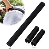 3 Pcs Universal Stroller Handlebar Cover (1 Pack18.7*6.1in & 2 Pcs 6.12*5.5in), Removable Wrap for Stroller Handle & Pushchair Armrest Protector Replacement,Toddler Pram Bumper Dustproof Handle Glove