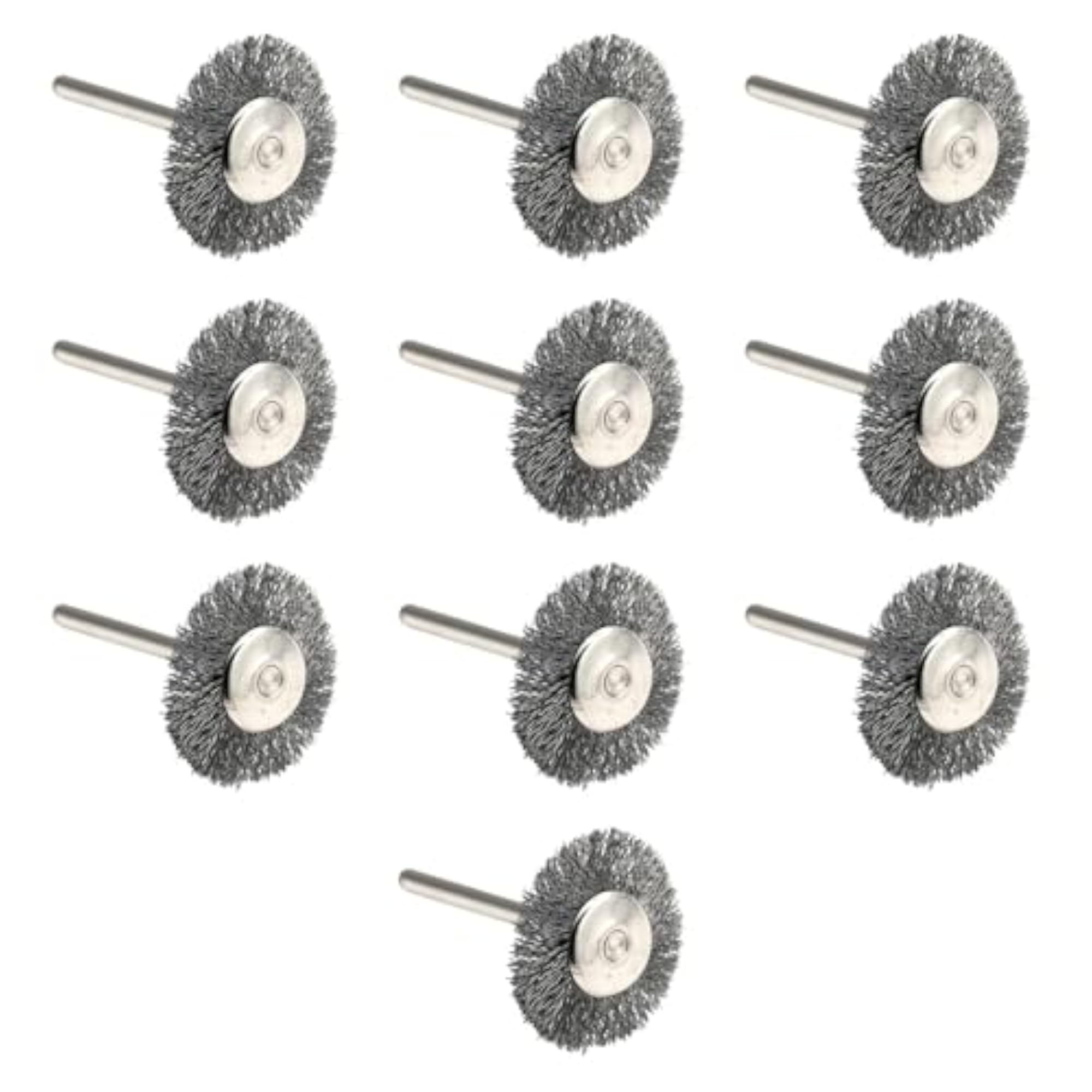 10 Pieces Steel Wire Brushes for Rust Removal and Scrubbing