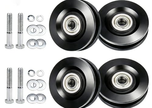 Charouse 4 Pack 90040 Roofing Hoist Carriage Wheel Kit Compatible