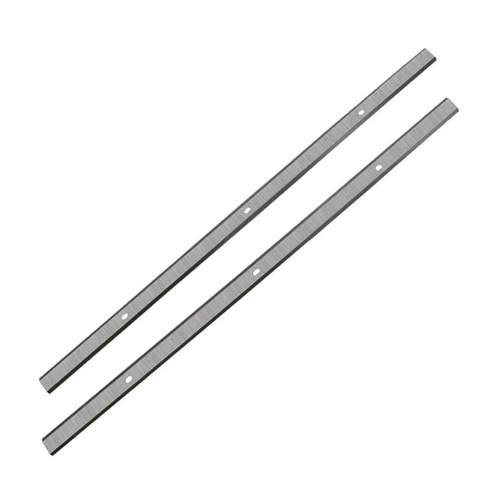 2 Cuchillas para cepilladora 320x12x1,5mm Acero rápido M2 | Orificios de alineación mecanizados con precisión y funda de plástico protectora