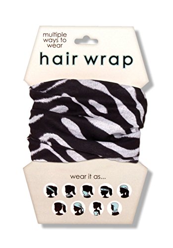Spoontiques Hair and Face Wraps - Multifunctional Bandanna - Headband - Scarf - Neck Gaiter- Balaclava - Zebra