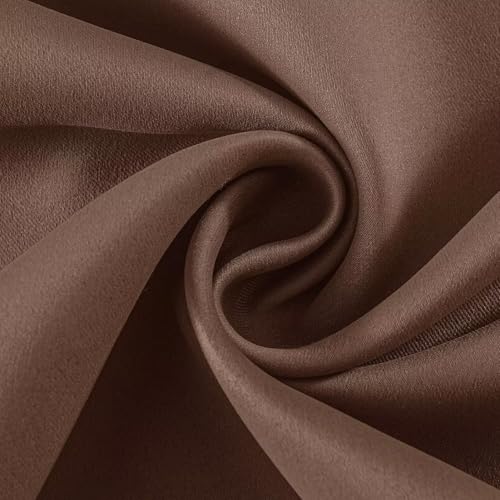 Image of Joydeco Blackout Curtains 84 inches Long 2 Panels Set, Thermal Insulated Long Curtains & Drapes 2 Burg, Room Darkening Grommet Drapes for Bedroom Living Room Windows (W42 x L84 Inch, Brown)