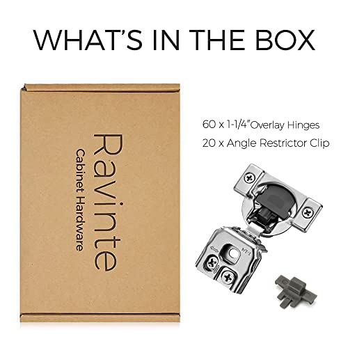 Ravinte Soft Close Cabinet Hinges and Angle Restrictor Kit #TOP6
