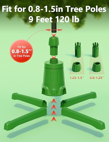Coolwufan SDSZJ_01 360-Dgree Rotating Christmas Tree Stand For Up To 9Ft & 120Lb Artificial Trees thumb #5
