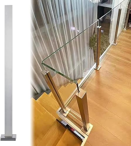 Poste de barandilla de vidrio intermedio para terrazas modernas de 95cm 2