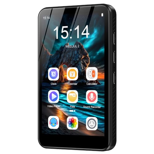 Image of SWOFY D08 32GB MP3 Player with Bluetooth and WiFi with 2000mAh Lithium-Polymer Battery,Music Player Black