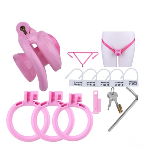 Men's Breathable Cage Stylish Concealed Practical Equipment with Fixing Strap-spZC74 (Deep Pink, 3292)