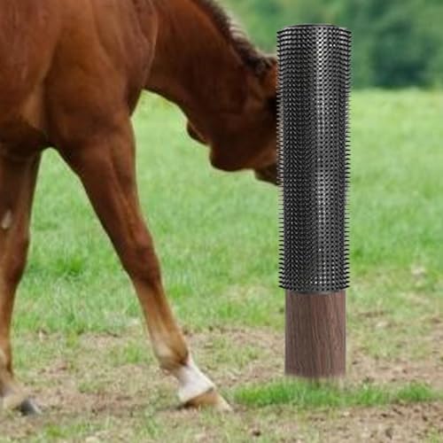 Cepillos de aseo de cabras para instalar en postes del establo 3