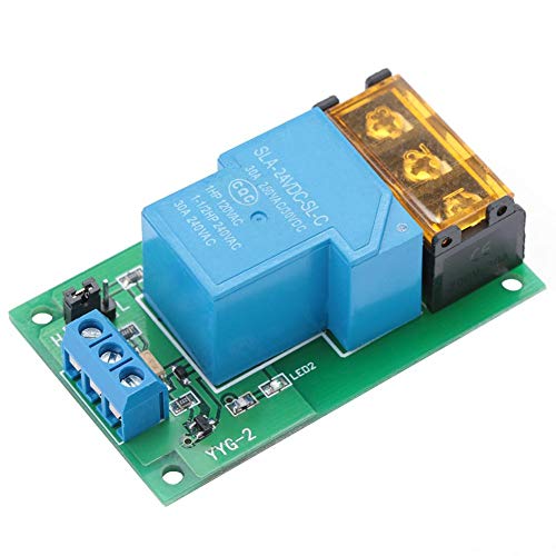 Relay Module One Way 30A Optocoupler Isolation Relay Module High Power Relay High/Low Level Trigger YYG-2(24VDC)