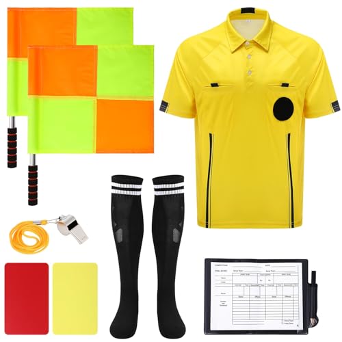 ZhouBoat Soccer Referee Kit (6 pcs) Yellow Medium