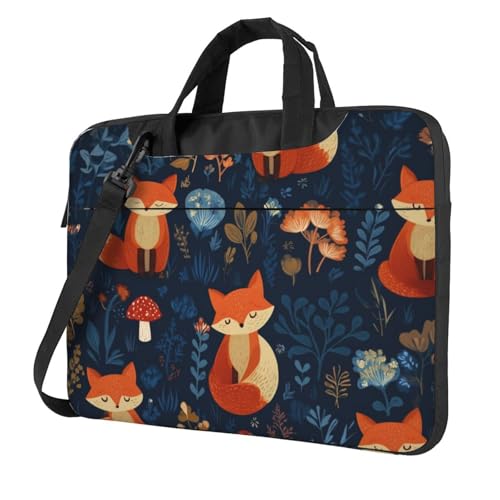 Bolso para portátil impermeable con diseño de zorros 14 pulgadas miniatura 1