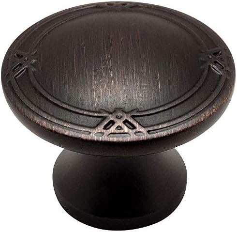 Cosmas 10 Pack 9462ORB Oil Rubbed Bronze Cabinet Hardware Round Knob - 1-5/16" Diameter