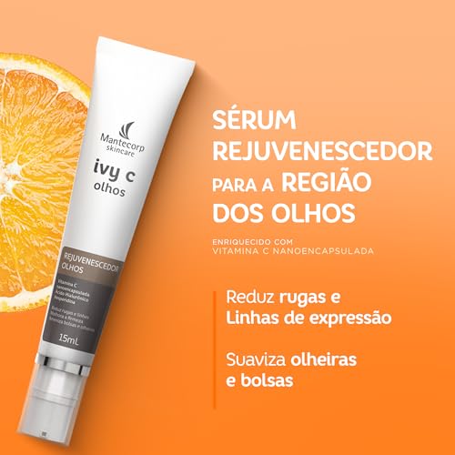Mantecorp - Creme Rejuvenescedor Para os Olhos Ivy C - Suaviza Olheiras e Bolsas, Reduz Rugas, Firme
