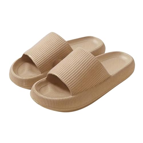 Cloud Slippers for Women and Men Non-Slip Soft Shower Spa Bath Pool Gym Beach House Sandals for Indoor & Outdoor Pillow Comfortable Cloud Cushion House Slippers Quick Drying