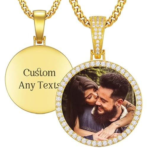 Chain Pendant Picture Chain Necklace for Men Memory Pendants Angel Wing Necklace with Pendant Customized Gifts for Her 18k Gold Hip Hop Jewelry