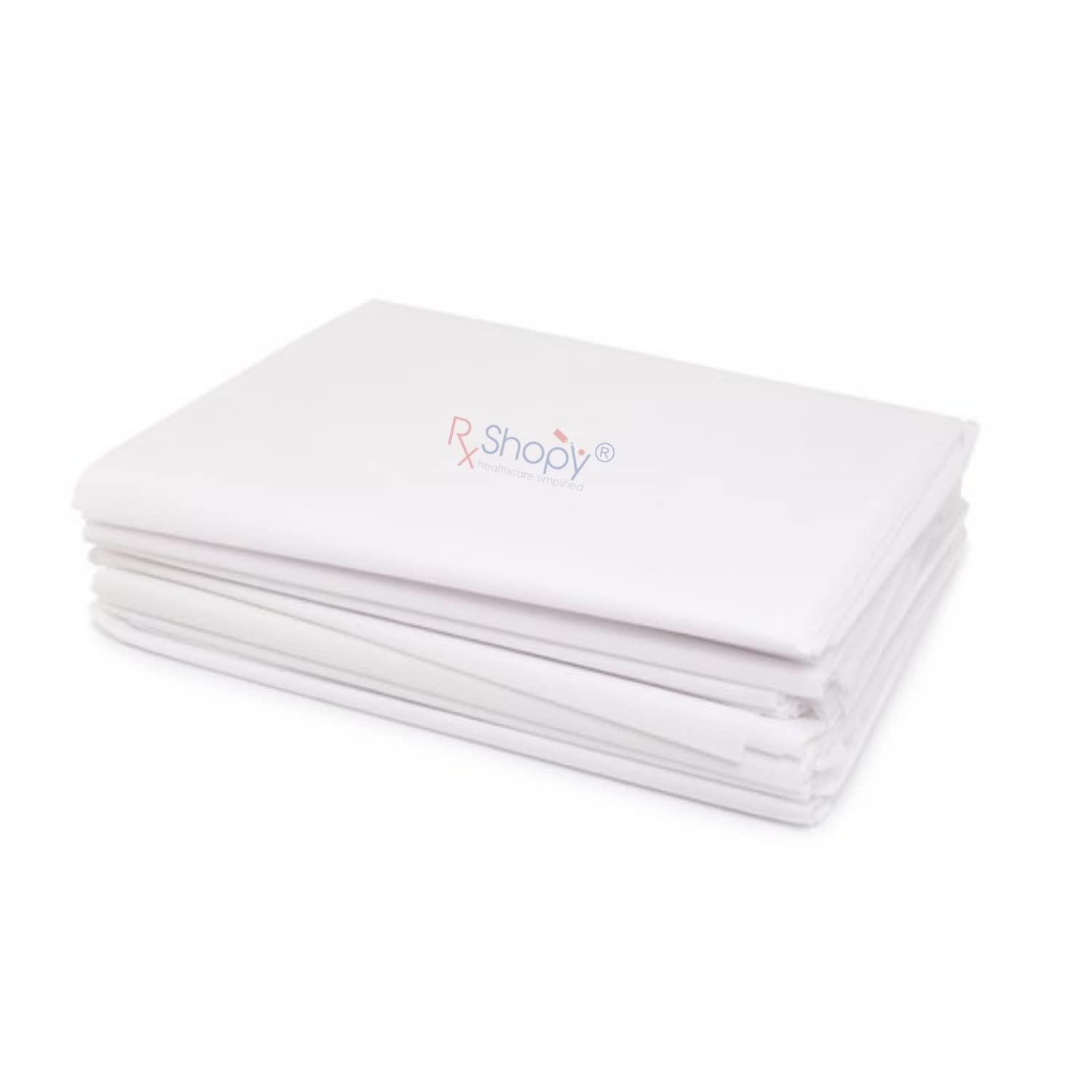 RXSHOPY Non-Woven White Disposable Double King Size Bed Sheet Waterproof and Oilproof for Train, Travel, Spa, Massage, Salon, Hotel, Clinic, Hospitals, Travel, Parlor, Home Care (90" X 63", 20 Pcs)