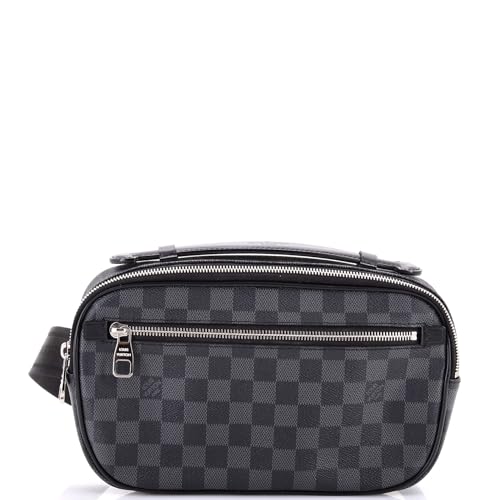 Louis Vuitton, Pre-Loved Ambler Waist Bag Damier Graphite, Black