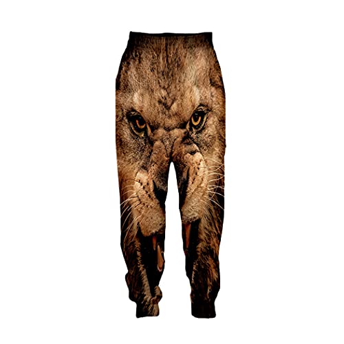 Pantalon long décontracté imprimé animal 3D pour exprimer votre liberté de style