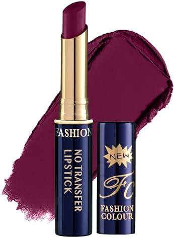 Fashion Colour Lip Super Stay | Non Transferable Lipstick Waterproof | Lipsticks For Women Waterproof | 12-Hour Stay | Matte Finish | Long-Lasting | Highly Pigmented | Bold Colours Shade-16 (Violet Jam)