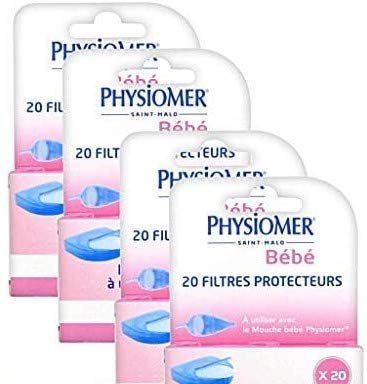 Physiomer Filtres Protecteurs pour Physiomer Mouche Bébé - Lot de 4 boites de 20 Filtres Protecteur