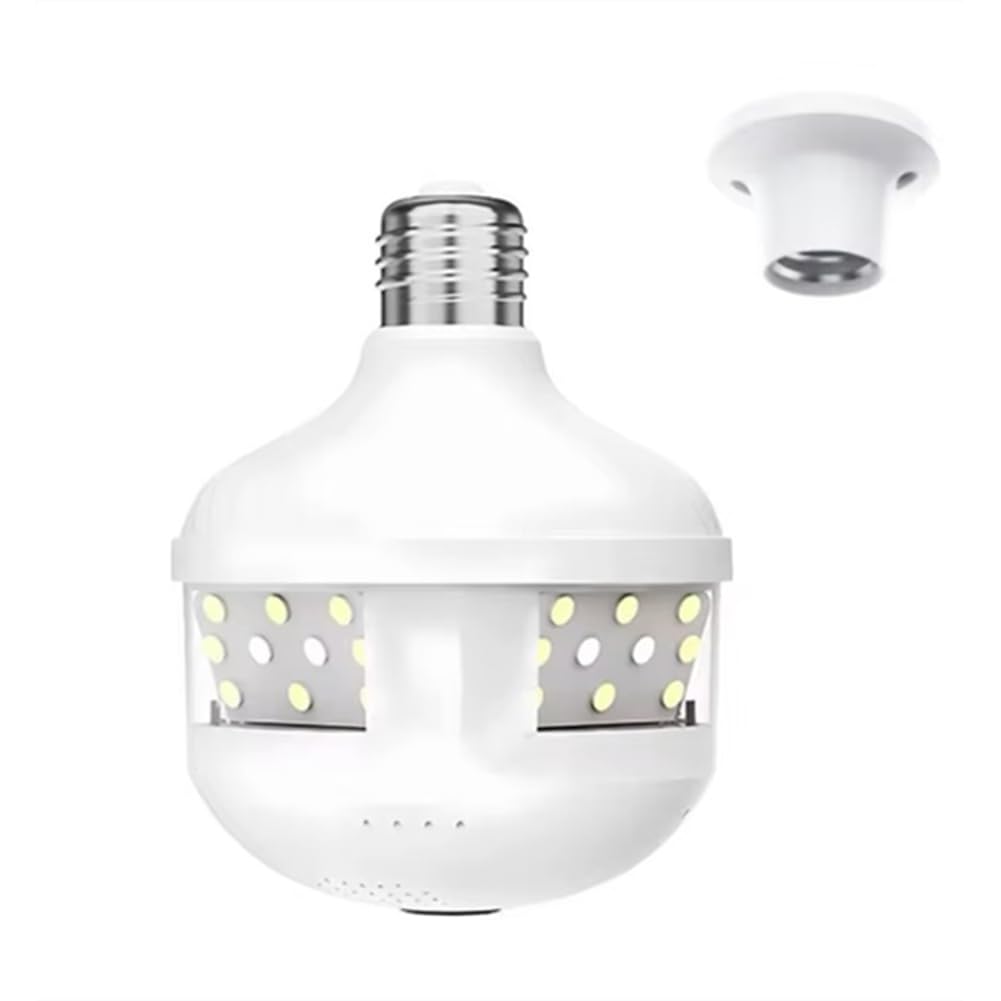 Hndhbfgrt White V380 Pro Wifi Panorama Camera 1080P 3Mp Security Camera 360 Degree Panoramic Ip Camera Night Vision Surveillance Camera