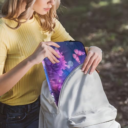 Funda para Laptop 13-14 Pulgadas con Diseño de Flores y Mariposas miniatura 6