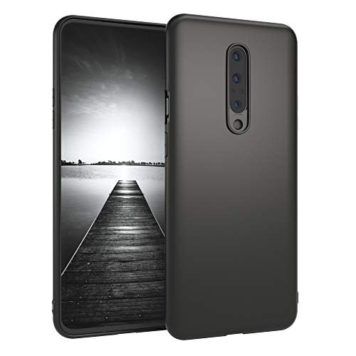 EAZY CASE Handyhülle Silikon mit Kameraschutz kompatibel mit OnePlus 7 Pro in Schwarz Matt, Ultra dünn, Slimcover, Silikonhülle, Hülle, Softcase, Backcover