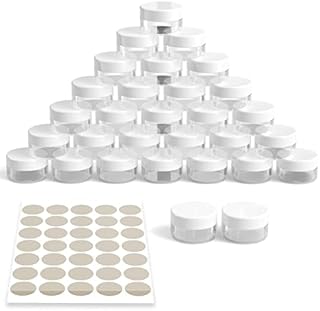 Newaner 30 sztuk mini puszeczek na kremy, 10 g, 10 ml (białe)