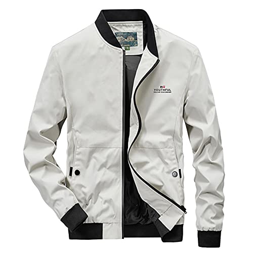 Image of sandbank Men's Casual Lightweight Flight Jacket Softshell Zipper Windbreaker Bomber Jacket