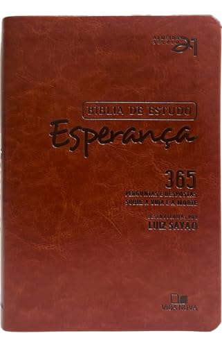 Bíblia de estudo Esperança – Capa Couro Simulado: 365 perguntas e respostas sobre a vida e a morte
