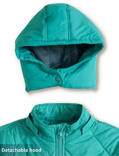 Image of Amazon Brand - Symbol Girls Girls Quilted Standard Length Winter Jacket with Detachable Hood