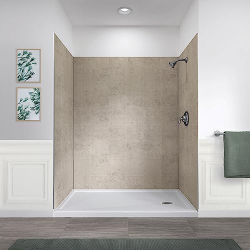 Miseno MSW786032 ReadySet 60\" X 32\" X 78\" Five Panel Alcove Shower Wall Kit - Sandstone