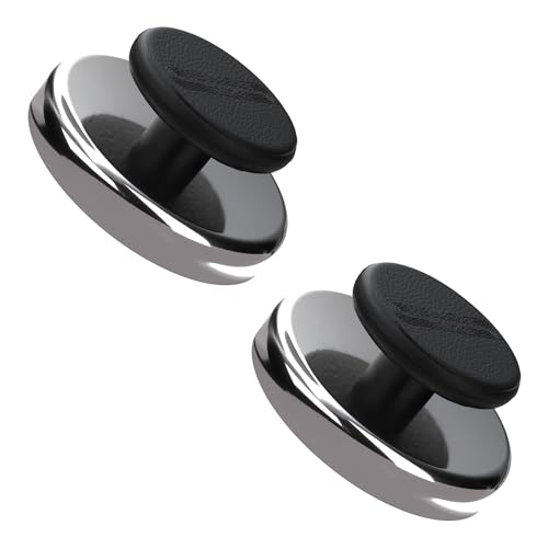 Master Magnetics Ceramic Round Base Magnet with Knob Pack - Heavy-Duty Strong Magnets for Home and Work - 95 lb Pull Each - Nickel-Plated - 3.2