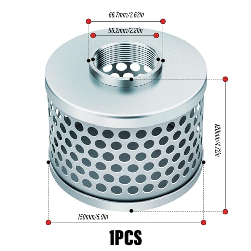 Image of 2 inch NPT Thread Round Hole Suction Strainers for Pumps, Round Hole Suction Strainers for Pumps Solids from Entering The PUM
