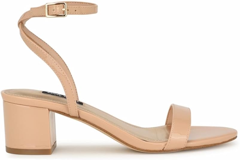 Sandales à Talons Nine West En Cuir Noir - Taille 7.5 UK - Talon Moyen Bride Cheville