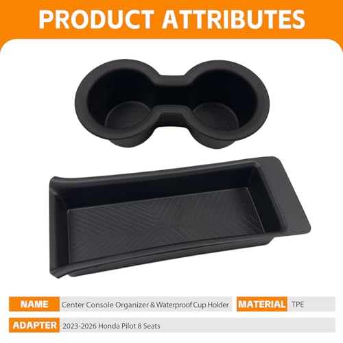 Plateau de rangement de deuxième rangée Honda Pilot stable - 7