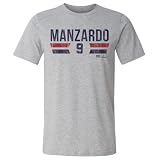 500 LEVEL Kyle Manzardo Cleveland Font Shirt (Heather Gray, Medium)