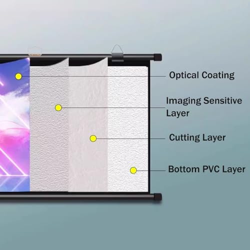 Pantalla para proyector 72 pulgadas con soporte ajustable miniatura 3