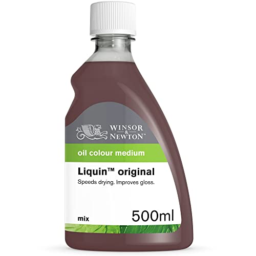 Winsor & Newton 3049751 Ölmalmittel, Liquin Original, 500 ml Flasche, flüssiges Malmittel auf Alkydbasis, halbiert die Trocknungszeit von Ölfarben, steigert die Transparenz, schützt vor Vergilbung