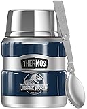 Jurassic World Blue Metallic Logo THERMOS STAINLESS KING Stainless Steel Food Jar with Folding...