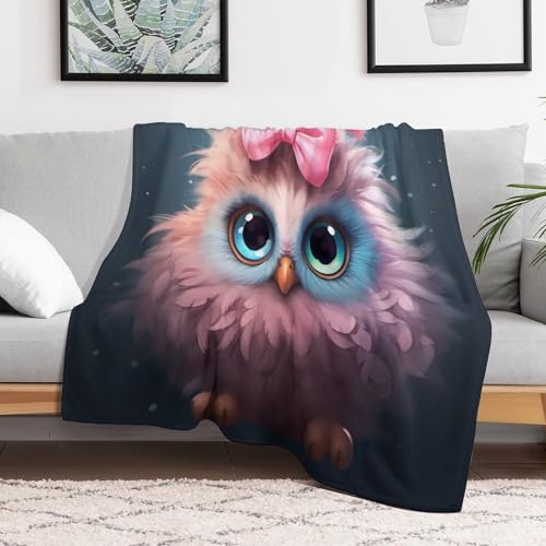 Couverture hibou mignon plaid de canapé en flanelle douce de 180x200 cm - 3