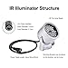 ASHATA IR Illuminator, 48 LEDs Night Vision IR Infrared Light for Security Camera CCTV and IP Camera, 60 Degree Wide Angle, Waterproof, Illuminating Distance of 16 to 66ft, Auto Light on Sensor