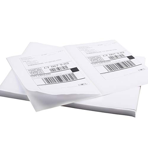 BESTEASY 200 Half Sheet Self Adhesive Shipping Labels, Laser/Ink Jet White Blank Shipping Labels Address Labels (100 Sheet Total 200 Labels) - Thumbnail 3